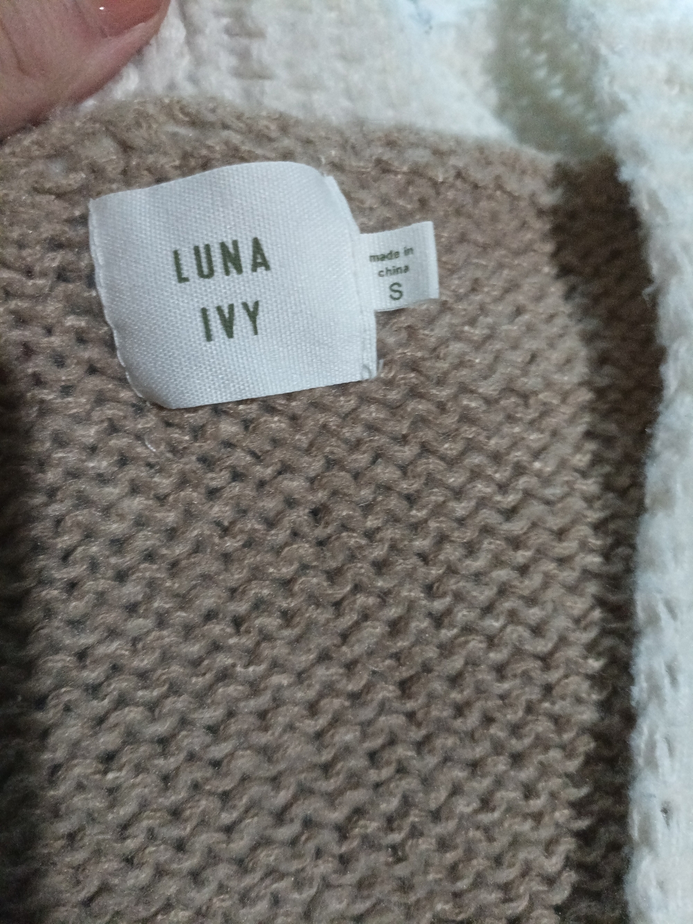 Neutral Sheep-Pattern Button Cardigan Sweater - Picture 4 of 8